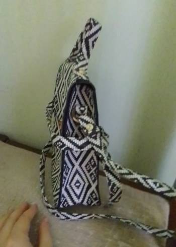 Bohem Desenli Gri Kadın Çanta - Görsel 2