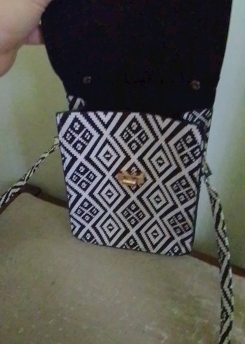 Bohem Desenli Gri Kadın Çanta - Görsel 4