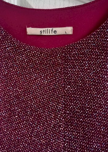 Bordo Parlak Uzun Bohem Elbise - Görsel 5