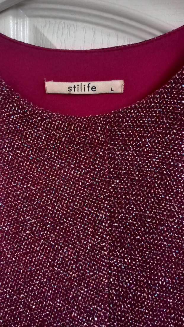 Bordo Parlak Uzun Bohem Elbise - Görsel 5