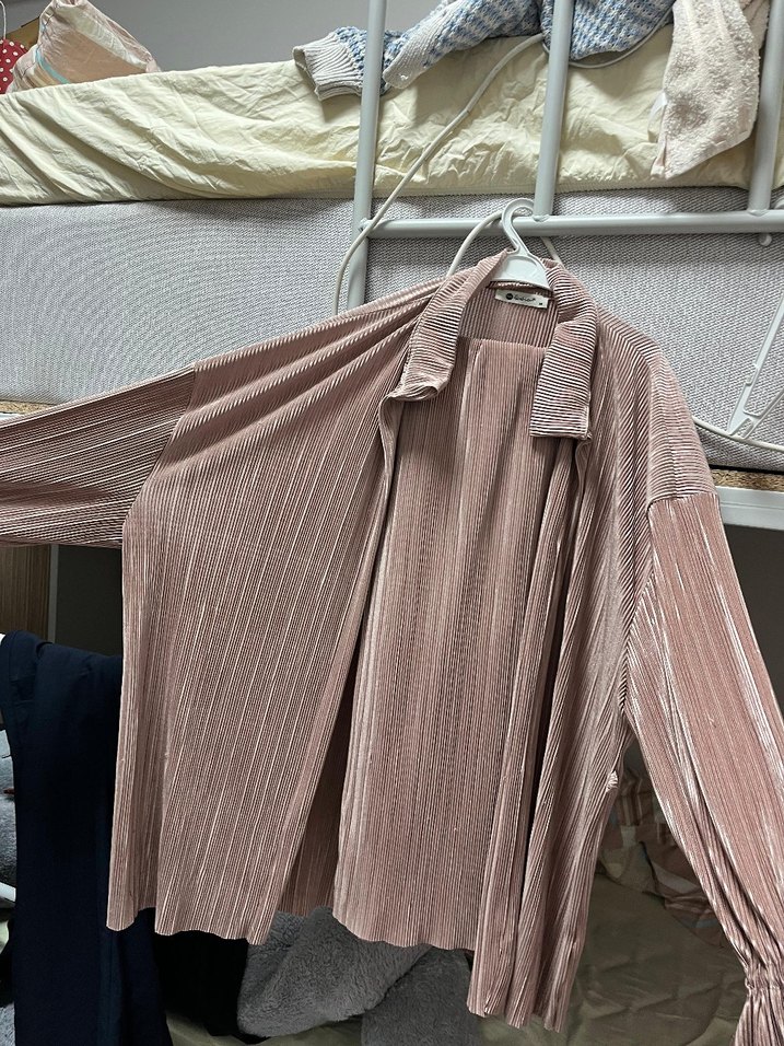 Kadın  Uzun Piliseli Keten gömlek takım ikili - Görsel 3