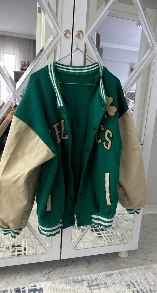 Yeşil Düğmeli Streetwear Kadın Ceket - Görsel 4