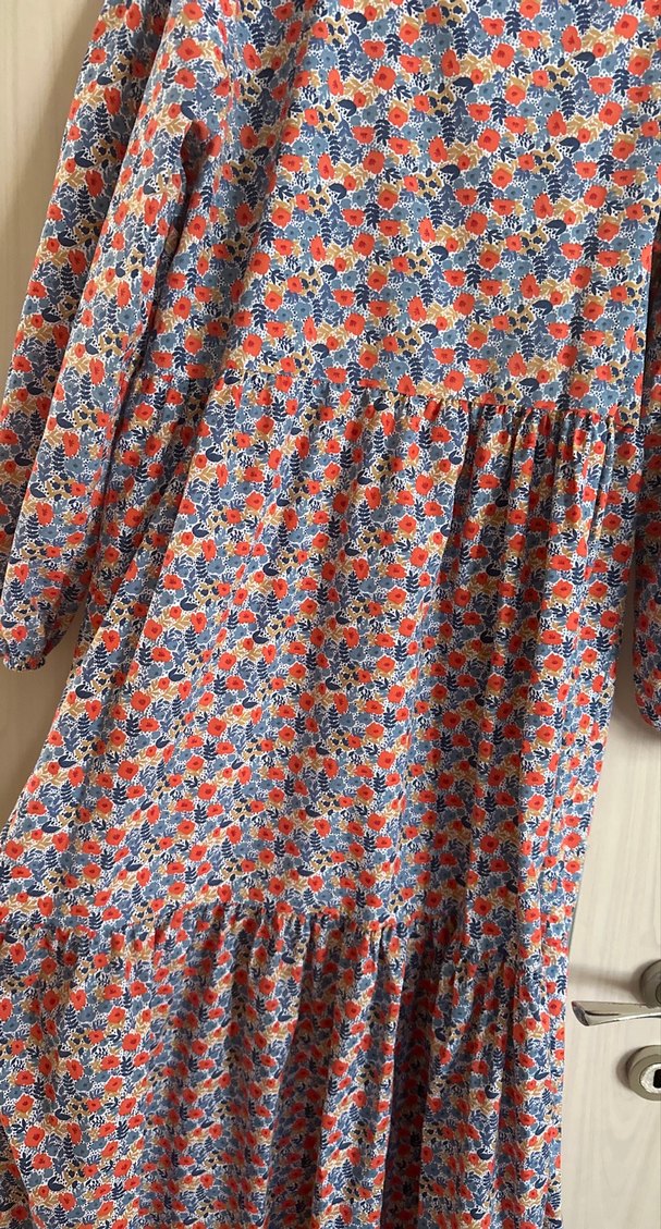 Çiçek Desenli Uzun Bohem Elbise - Görsel 3