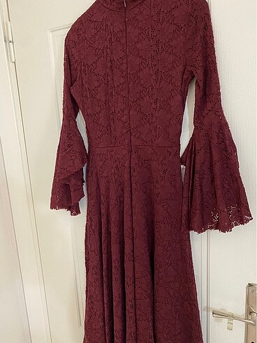 Bordo elbise - Görsel 5