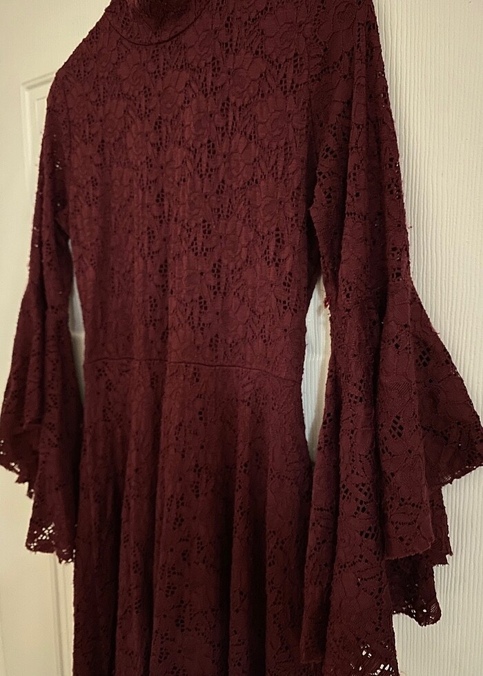 Bordo elbise - Görsel 2