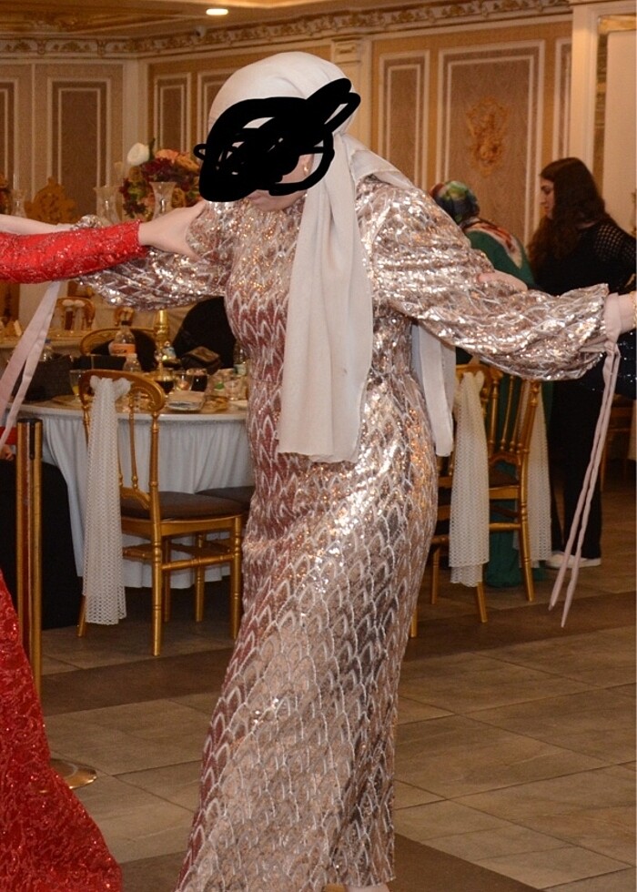 Tesettür abiye elbise - Görsel 3