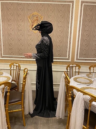 46 Beden Tesettür abiye elbise