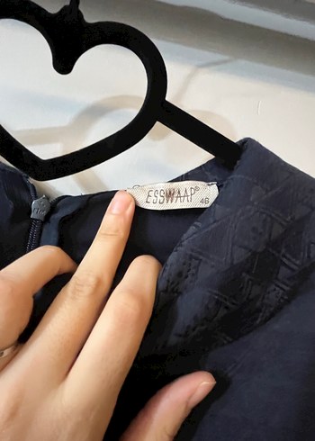 Kadın Lacivert Uzun Kollu Uzun Elbise - Görsel 2