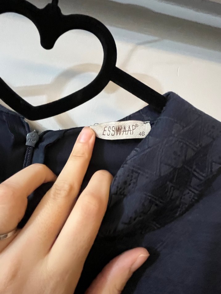 Kadın Lacivert Uzun Kollu Uzun Elbise - Görsel 2