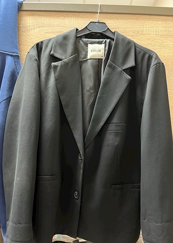 KHLOE Siyah Uzun Kadın Ceket - Görsel 5