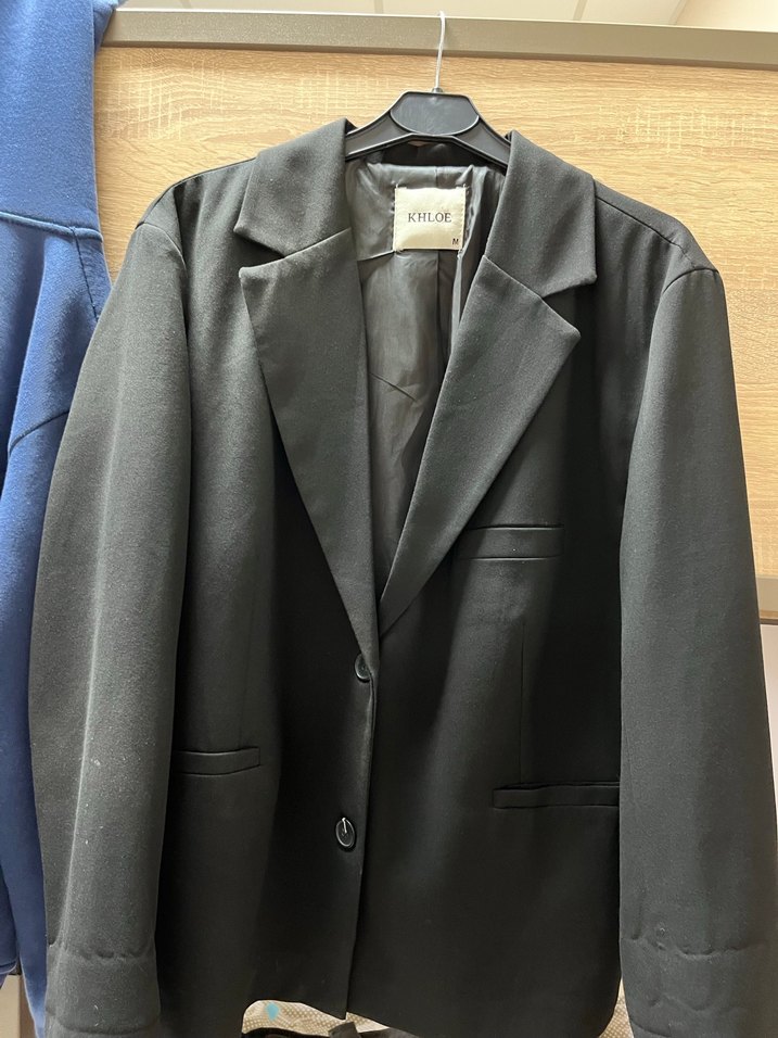 KHLOE Siyah Uzun Kadın Ceket - Görsel 5
