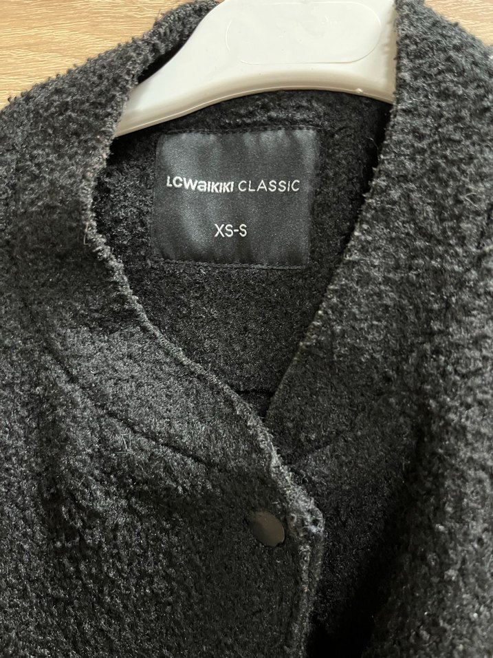 Düğmeli Siyah Oversize Kadın Ceket - Görsel 2