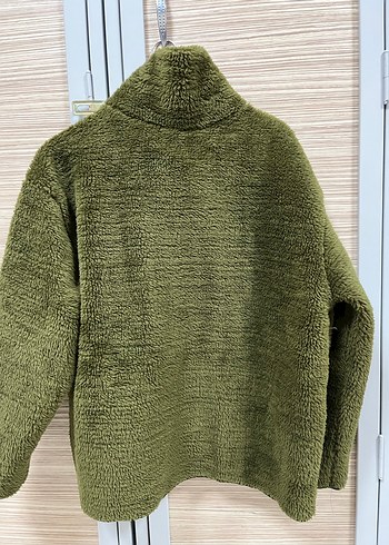 Yeşil Kadın Peluş Fermuarlı Ceket - Görsel 6