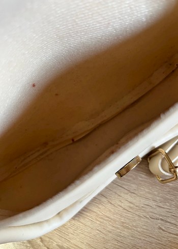 Beyaz Deri Kadın Omuz Çantası - Görsel 5