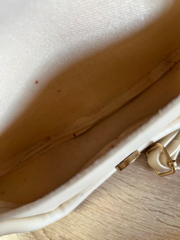 Beyaz Deri Kadın Omuz Çantası - Görsel 5