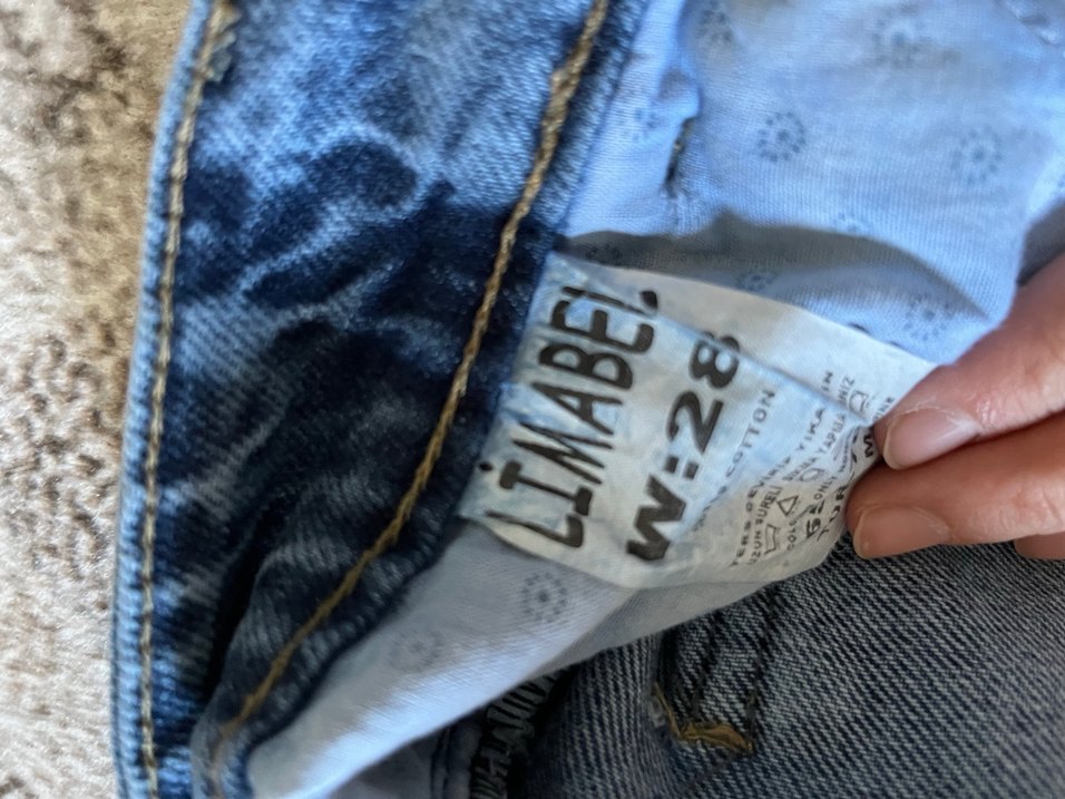 Kadın Mavi Midi Boy Bol Kesim Denim Jean - Görsel 5