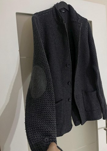 LC Waikiki Düğmeli Gri Erkek Yün Ceket hırka
