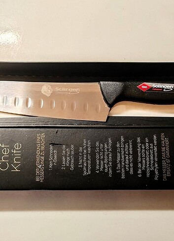 Beden siyah Renk SOLİNGEN SANTOKU ŞEF BIÇAĞI