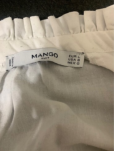 l Beden beyaz Renk Mango gömlek