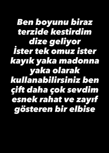xl Beden Siyah Elbise
