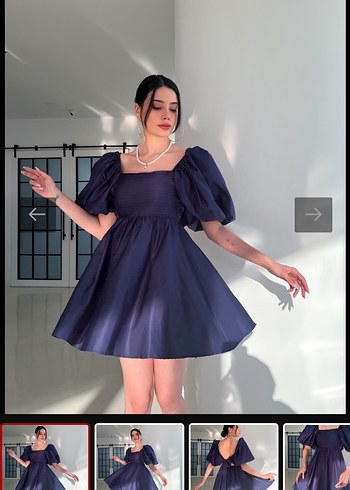 Diğer Lacivert Mini Elbise