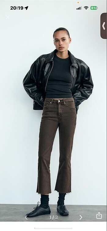 Zara kahverengi jean