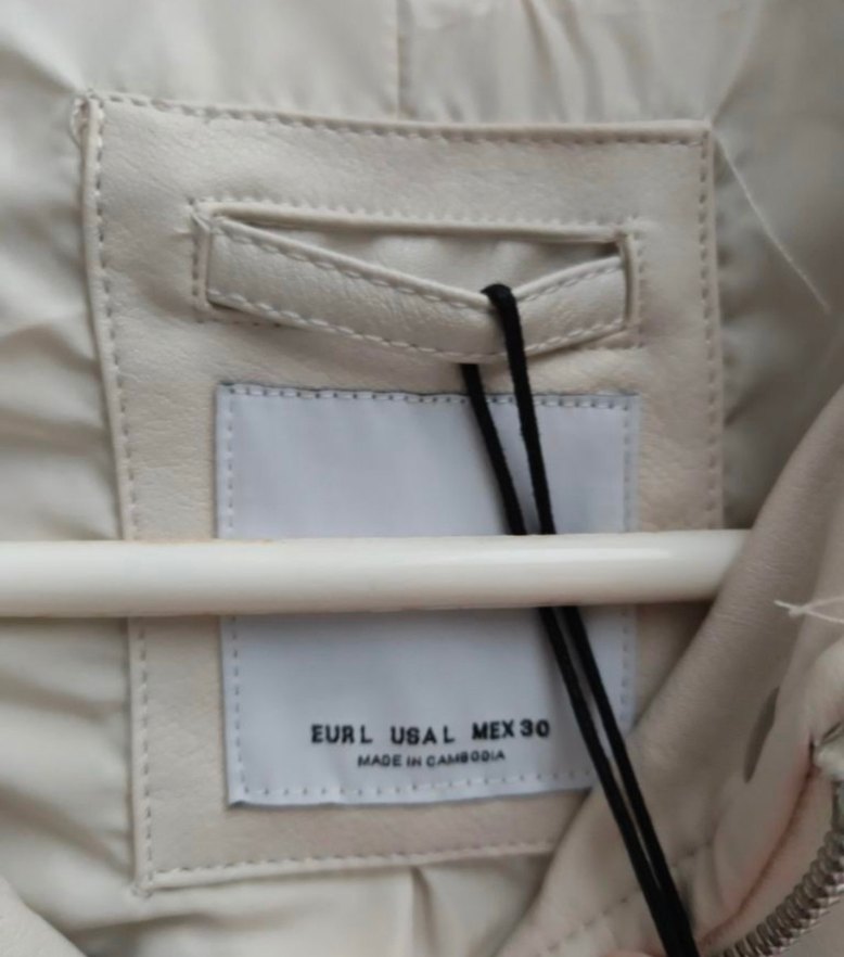 bershka Kısa Bej Deri Ceket - Görsel 2