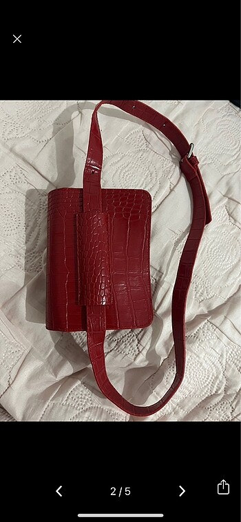 Koton KOTON timsah derisi desenli bel çantası