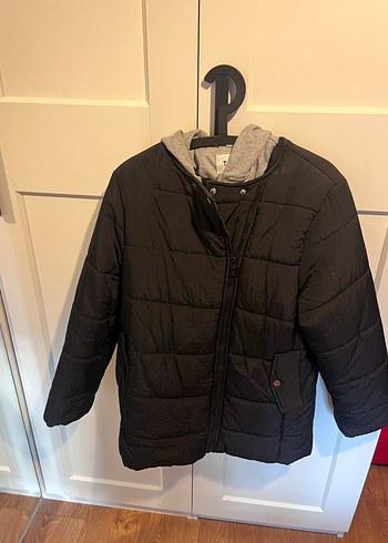 Twist Fermuarlı Siyah Kadın Midi Ceket - Görsel 2