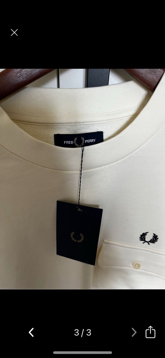 Fred perry Erkek Beyaz Uzun Kollu Sweatshirt xl - Görsel 3