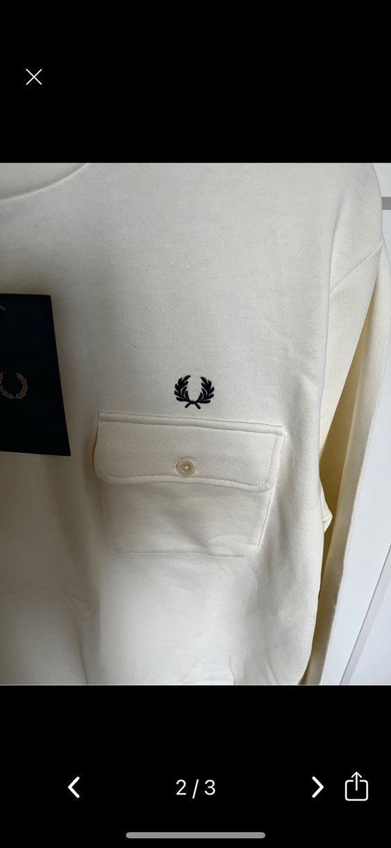 Fred perry Erkek Beyaz Uzun Kollu Sweatshirt xl - Görsel 5