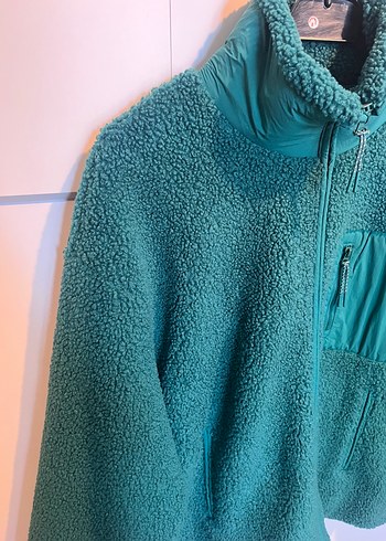 Oysho Small Kadın Yeşil Fermuarlı Polar Ceket - Görsel 2