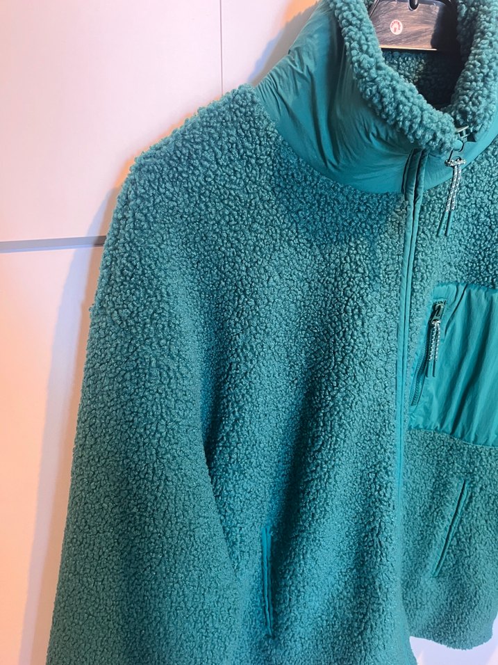 Oysho Small Kadın Yeşil Fermuarlı Polar Ceket - Görsel 2