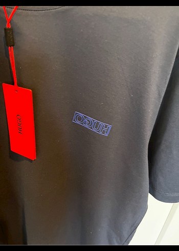 Hugo Boss Erkek Lacivert Baskılı Kısa Kollu Tişört - Görsel 2