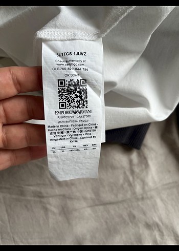 Emporio Armani Erkek Beyaz Baskılı Pamuklu Tişört xl - Görsel 4