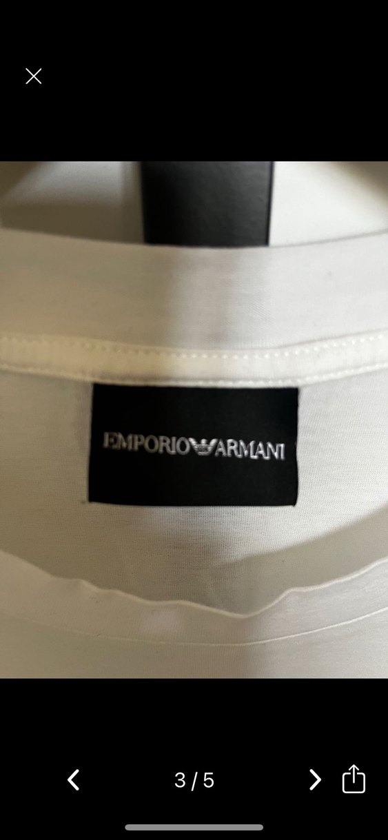 Emporio Armani Erkek Beyaz Baskılı Pamuklu Tişört xl - Görsel 3