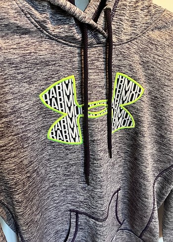 Under Armour Gri Kadın Kapüşonlu Sweatshirt m/L - Görsel 2