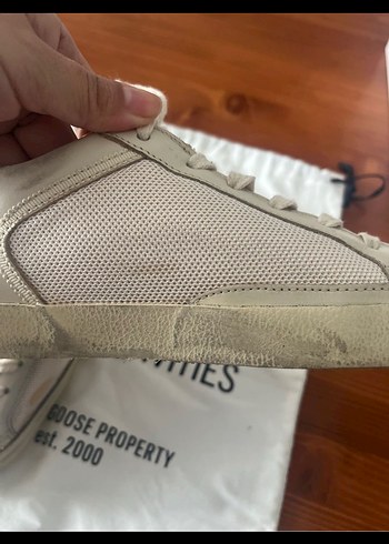 Golden Goose Beyaz Simli Yılan Desenli Dolgu Topuk Spor Ayakkabı - Görsel 5