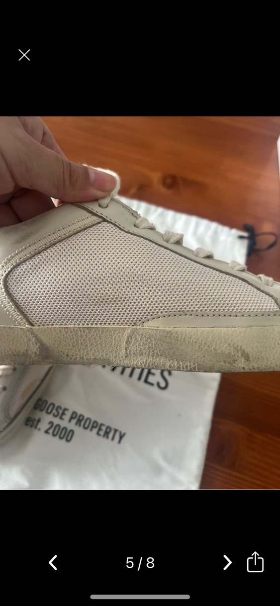 Golden Goose Beyaz Simli Yılan Desenli Dolgu Topuk Spor Ayakkabı - Görsel 5