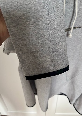 Gri Kapüşonlu Nike erkek Sweatshirt - Görsel 3