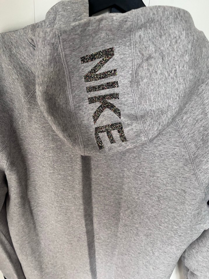 Gri Kapüşonlu Nike erkek Sweatshirt - Görsel 4