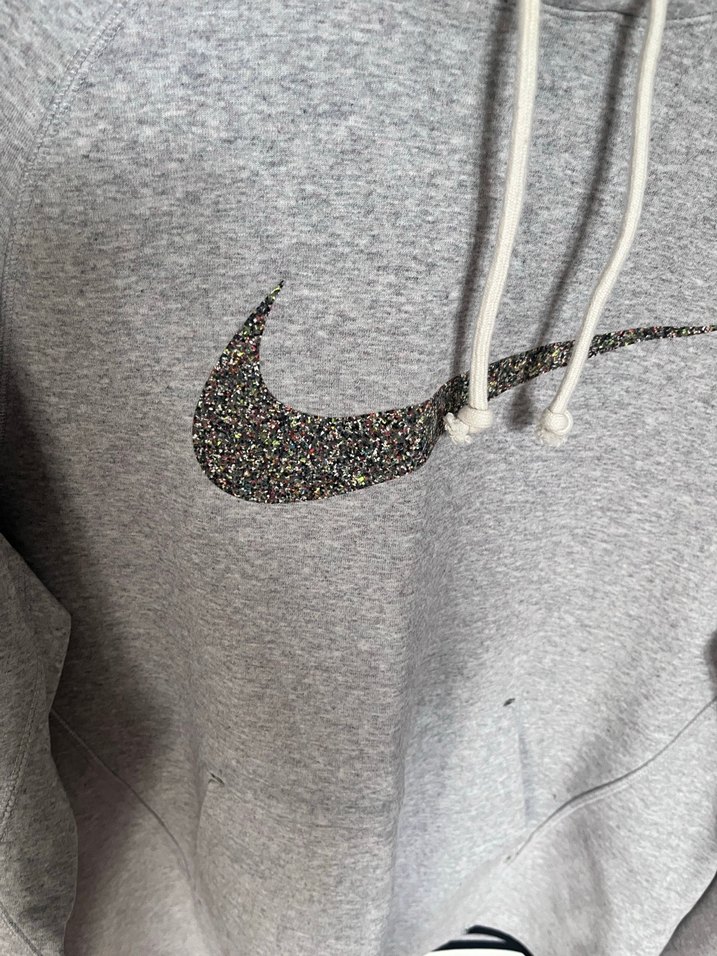 Gri Kapüşonlu Nike erkek Sweatshirt - Görsel 2