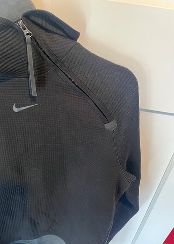 Nike Fermuarlı Siyah Erkek Yarım Balıkçı Sweatshirt - Görsel 4