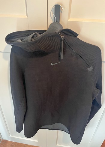 Nike Fermuarlı Siyah Erkek Yarım Balıkçı Sweatshirt - Görsel 2