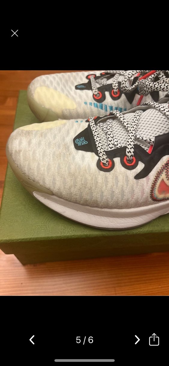 Nike Beyaz Desenli Basketbol Ayakkabısı 44 - Görsel 5