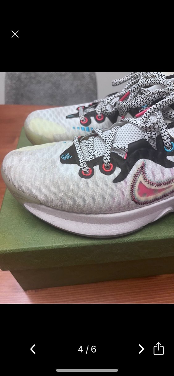 Nike Beyaz Desenli Basketbol Ayakkabısı 44 - Görsel 4