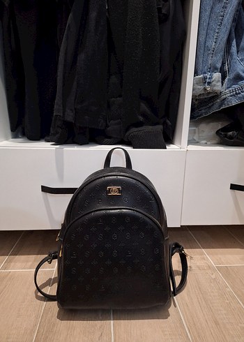 pierre cardin Siyah Kadın Deri Sırt Çantası - Görsel 3