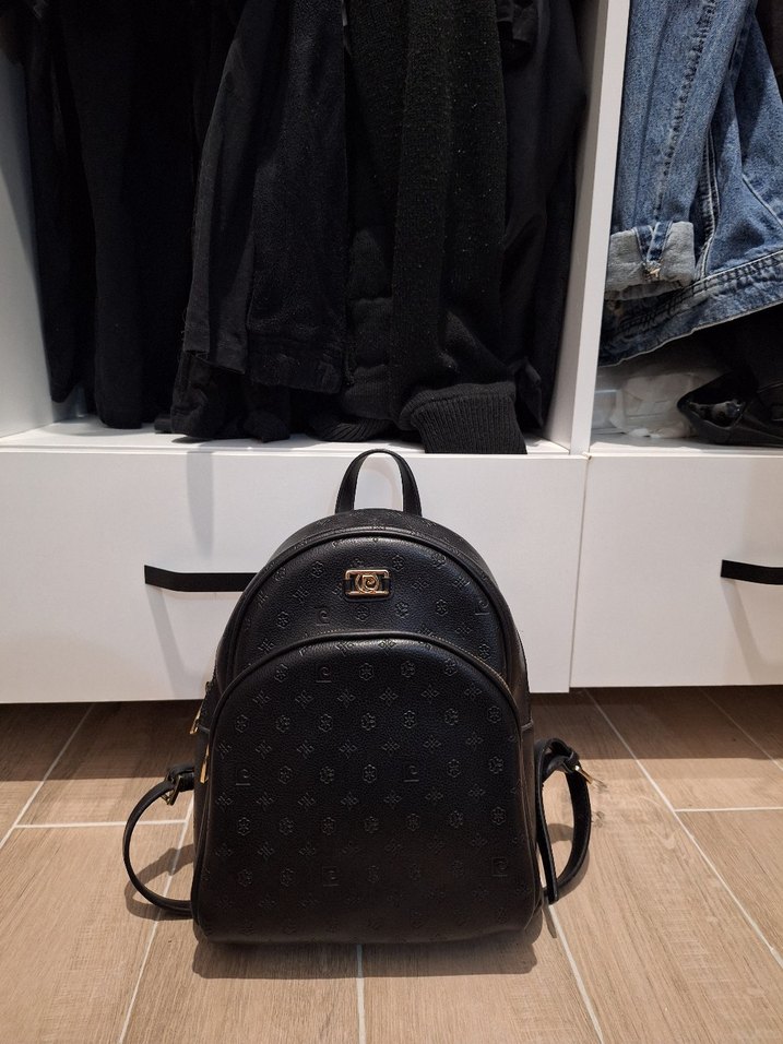 pierre cardin Siyah Kadın Deri Sırt Çantası - Görsel 3