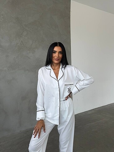 VS premium önden düğmeli pijama Takımı