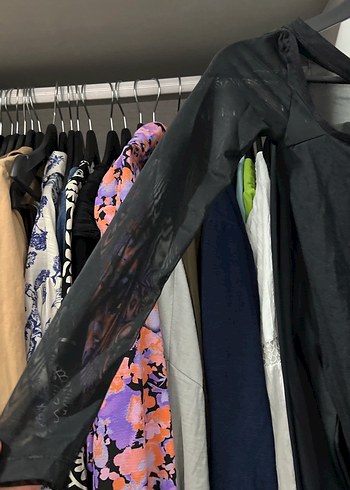 m Beden siyah Renk Siyah Strappy Kollu Kadın Bluz